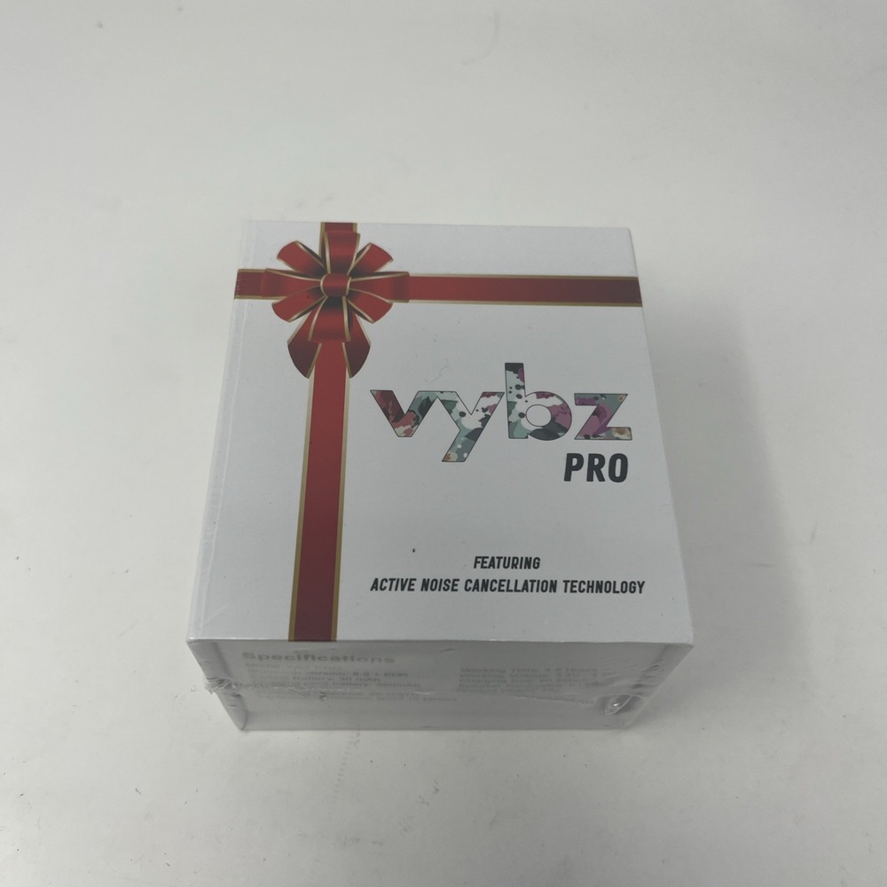 Vybz Pro True Wireless Earbuds with Noise Cancellation & Charging Case NEW